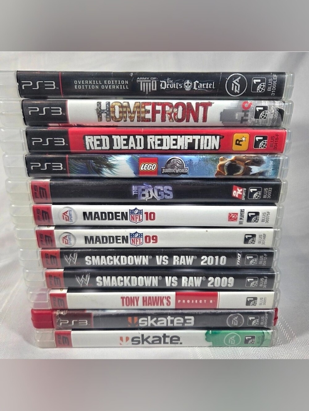 PlayStation 3 Game Lot of 12 - CIB Red Dead Redemption,Homefront,Smackdown Etc.